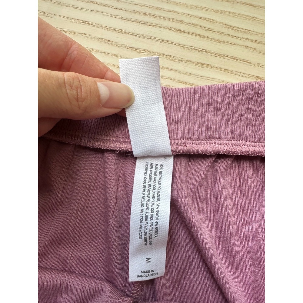 Auden Womens Mauve Purple Ribbed Pajama Set Tank Top and Shorts Size Medium - Picture 5 of 8